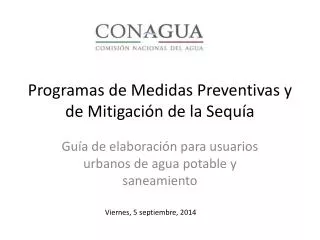 programas de medidas preventivas y de mitigaci n de la sequ a