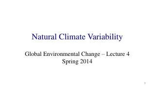 Natural Climate Variability