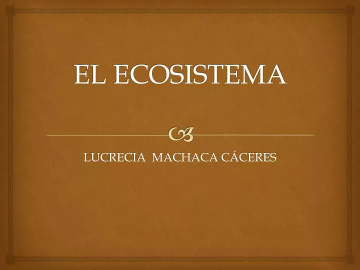 el ecosistema