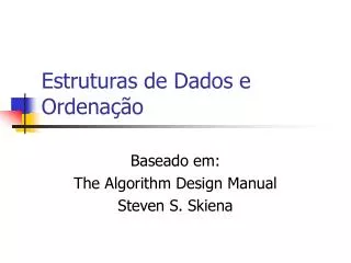 estruturas de dados e ordena o