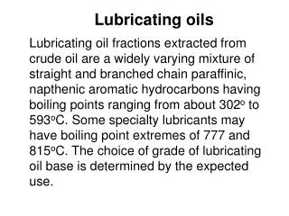 Lubricating oils