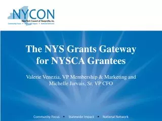 The NYS Grants Gateway for NYSCA Grantees