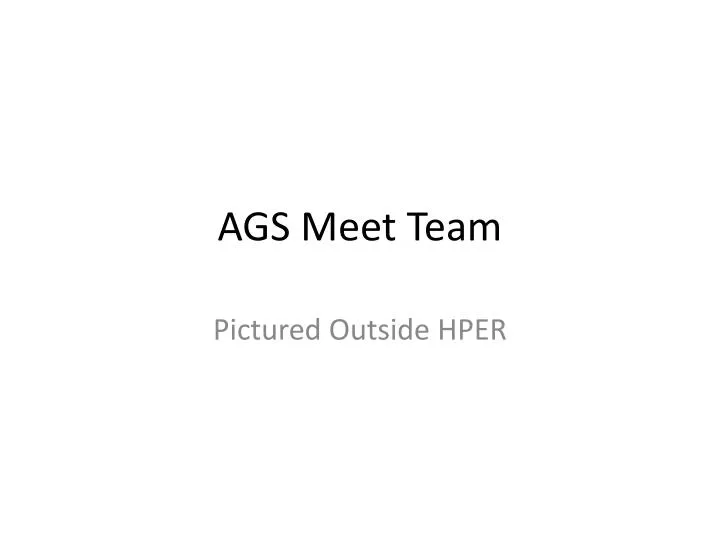 ags meet team