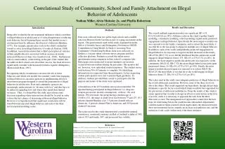 Correlational Study of Community, School and Family Attachment on Illegal Behavior of Adolescents