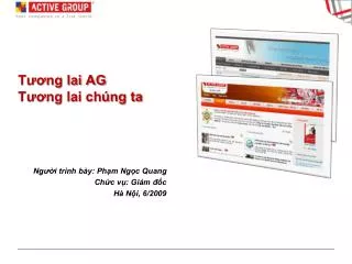 t ng lai ag t ng lai ch ng ta