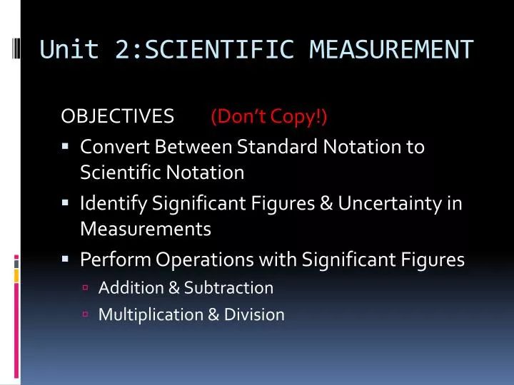 unit 2 scientific measurement