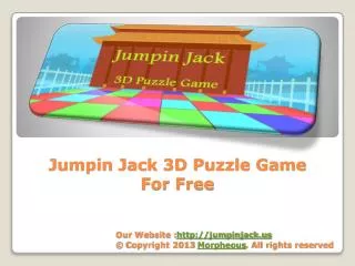Jumpin Jack - 3D Puzzle Game for iPhone, iPad & Android