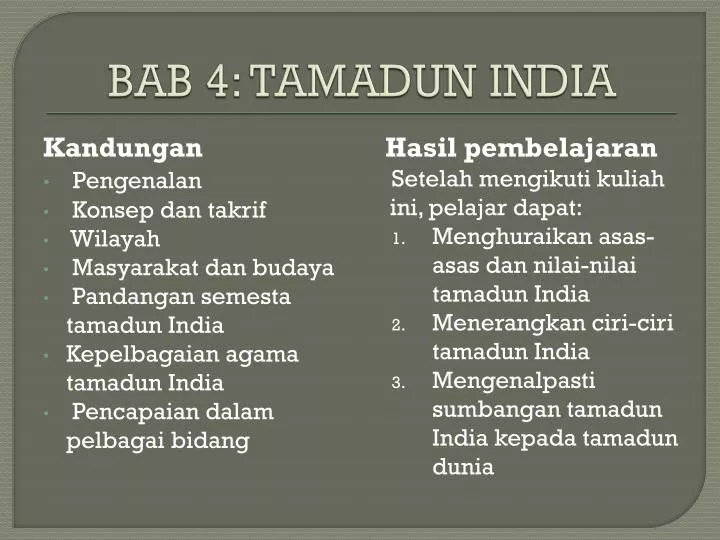 bab 4 tamadun india