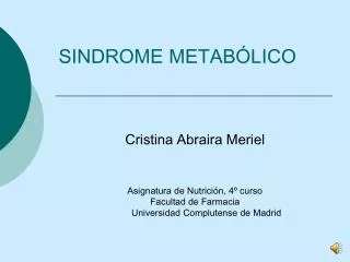 sindrome metab lico