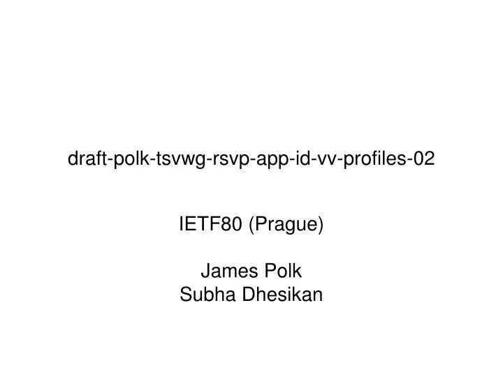 draft polk tsvwg rsvp app id vv profiles 02