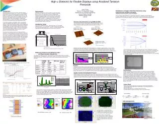 High- ? Dielectric for Flexible Displays using Anodized Tantalum Pentoxide Jovan Trujillo