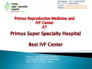 primus infertility treatment hospital in Delhi