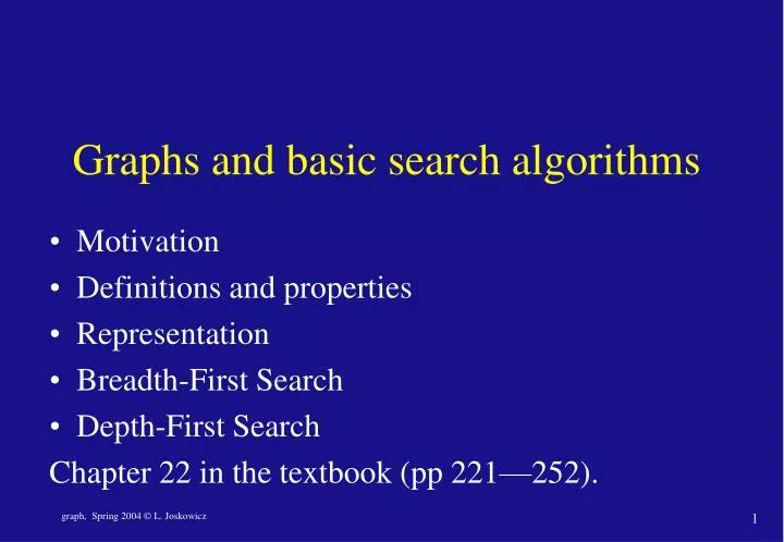 graphs and basic search algorithms