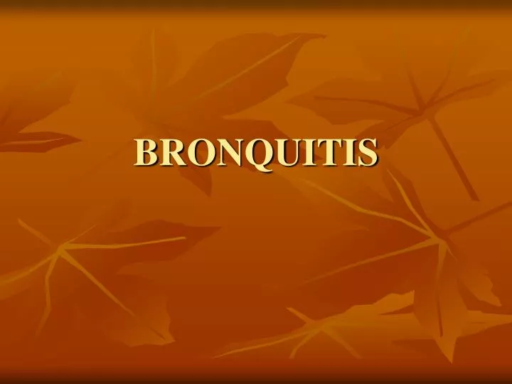 bronquitis