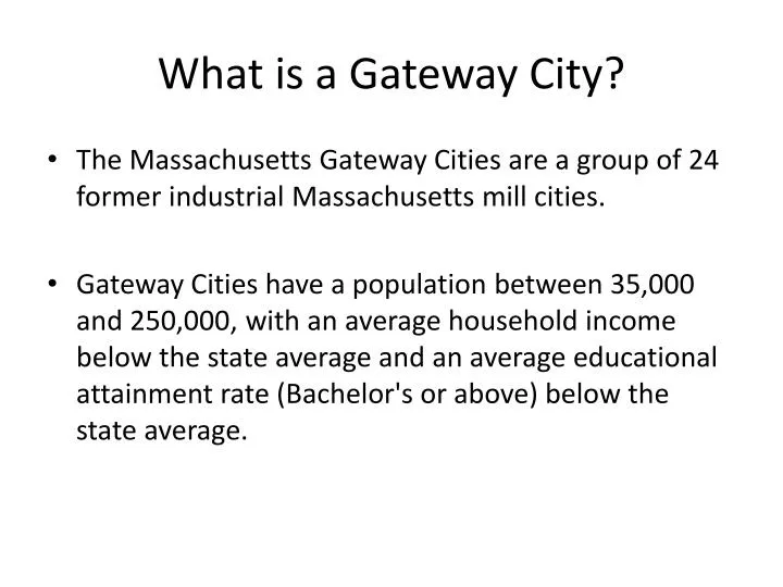 what is a gateway city