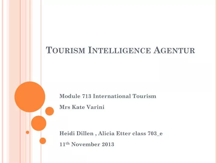 tourism intelligence agentur