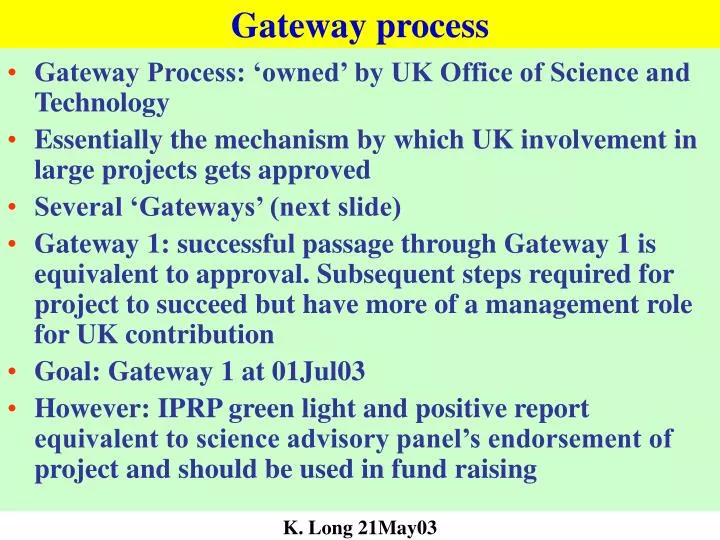 gateway process