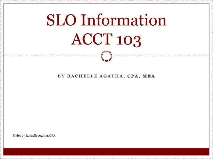 slo information acct 103