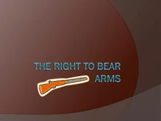 The Right to Bear Arms