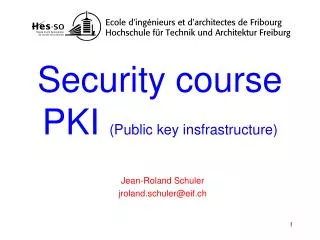 Security course PKI (Public key insfrastructure)