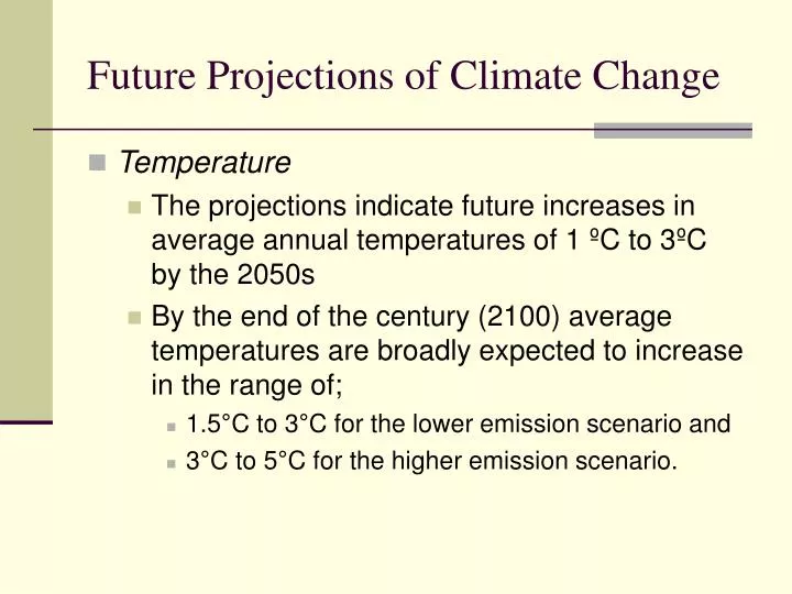 future projections of climate change