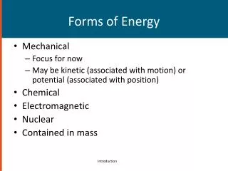 Forms of Energy