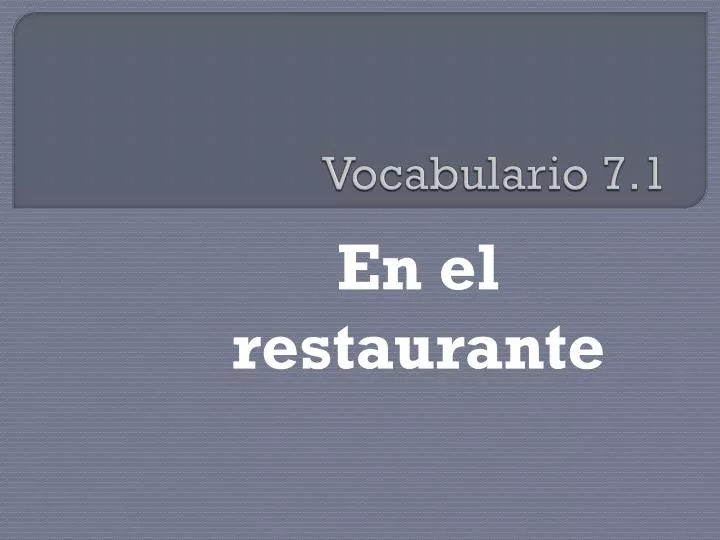 vocabulario 7 1