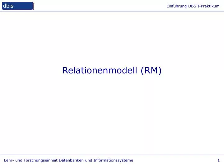 relationenmodell rm