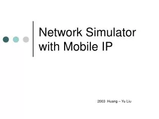 Network Simulator with Mobile IP