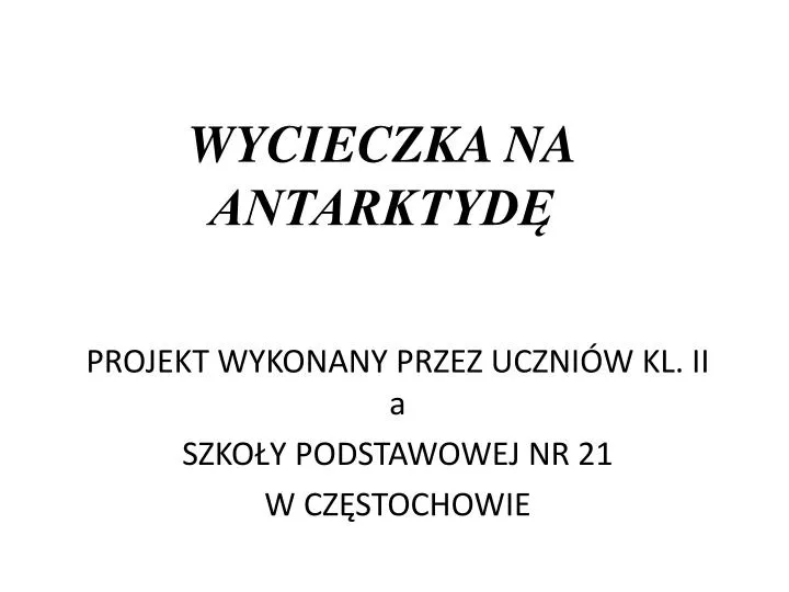 wycieczka na antarktyd