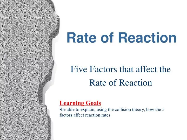 rate of reaction