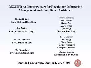 REGNET: An Infrastructure for Regulatory Information Management and Compliance Assistance