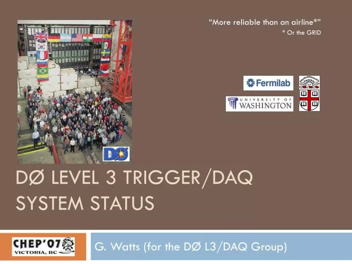 d level 3 trigger daq system status
