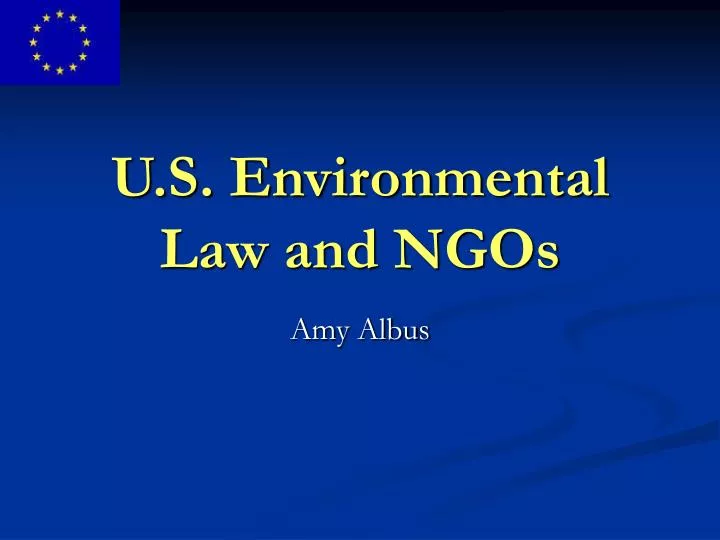 u s environmental law and ngos