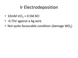 Ir Electrodeposition