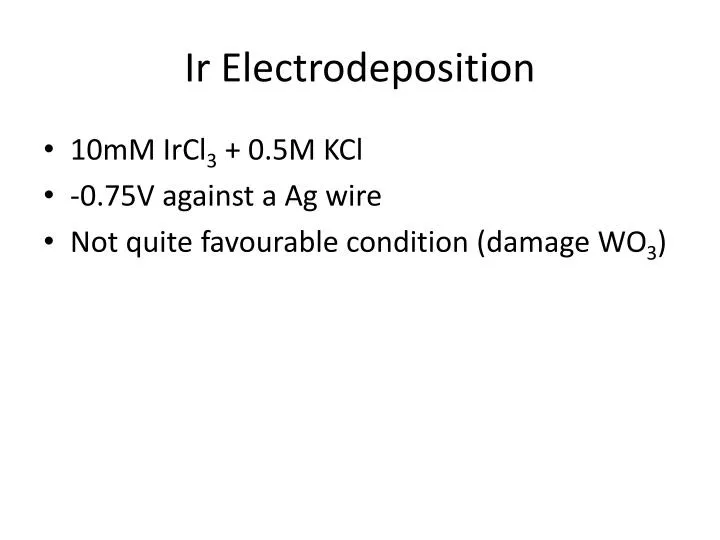 ir electrodeposition