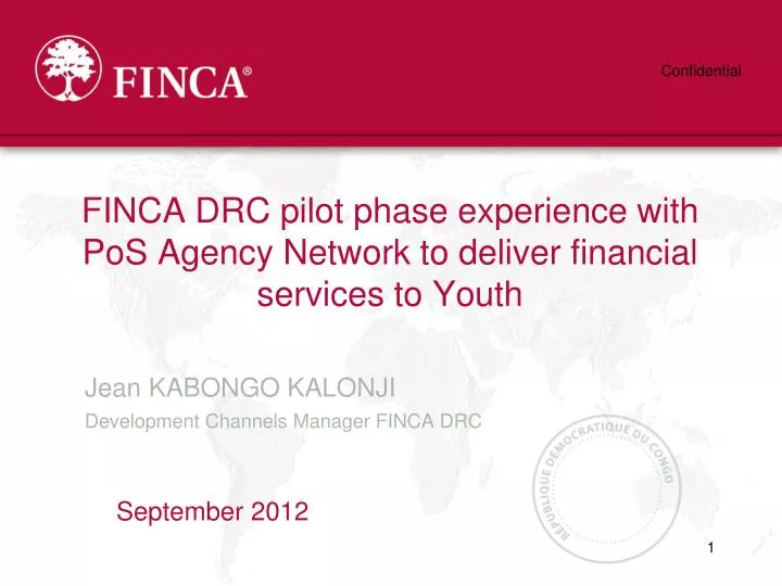 finca drc pilot phase experience with pos agency network to deliver financial services to youth