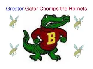 Greater Gator Chomps the Hornets