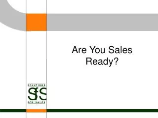 Are You Sales Ready?