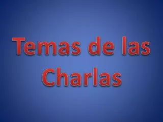 temas de las charlas