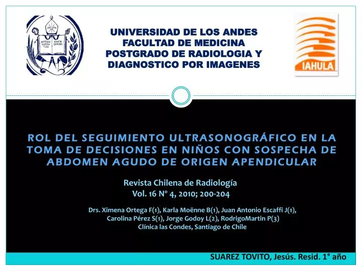 universidad de los andes facultad de medicina postgrado de radiologia y diagnostico por imagenes