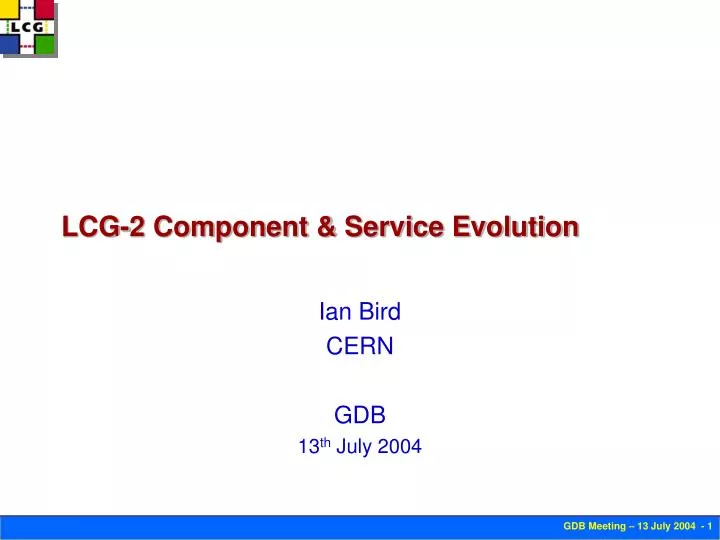 lcg 2 component service evolution