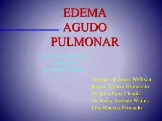 edema agudo pulmonar