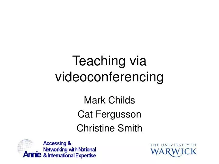 teaching via videoconferencing