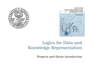 Logics for Data and Knowledge Representation