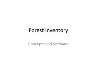 Forest Inventory