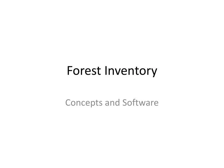 forest inventory