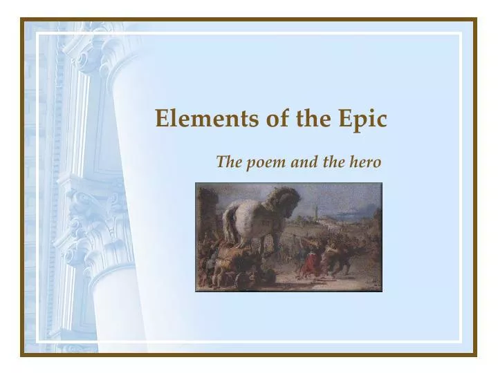 elements of the epic