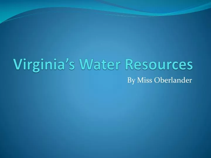 virginia s water resources