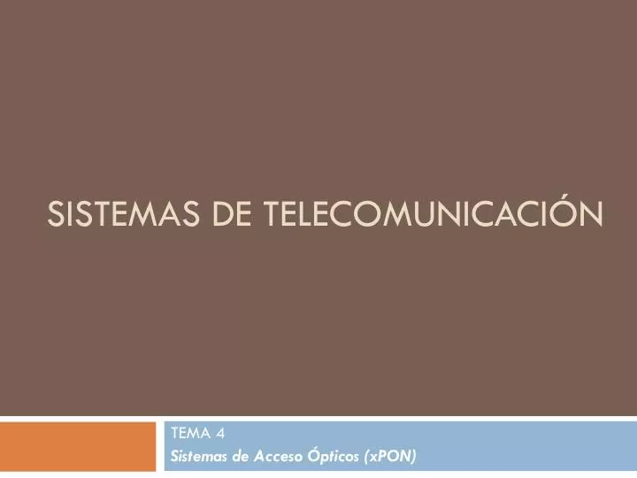 sistemas de telecomunicaci n